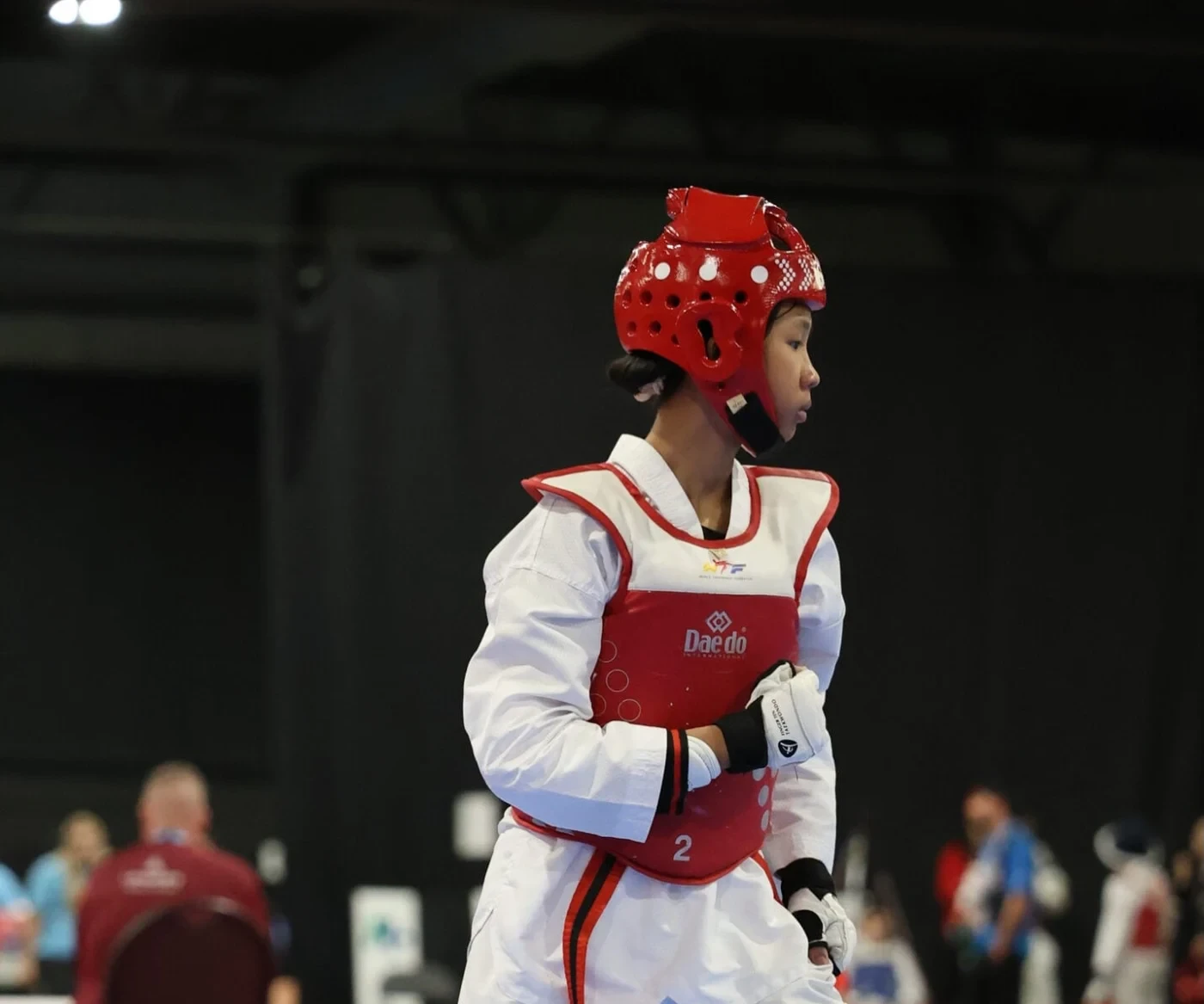 M.T.L Taekwondo competitor at a Quebec tournament