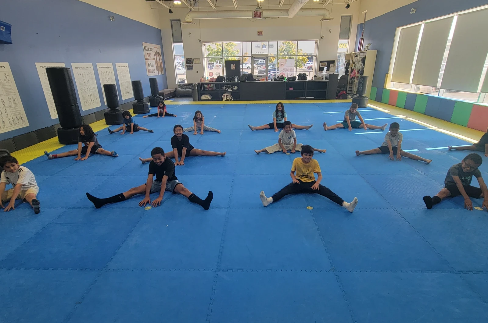 Kids learning at summer camp at M.T.L Taekwondo