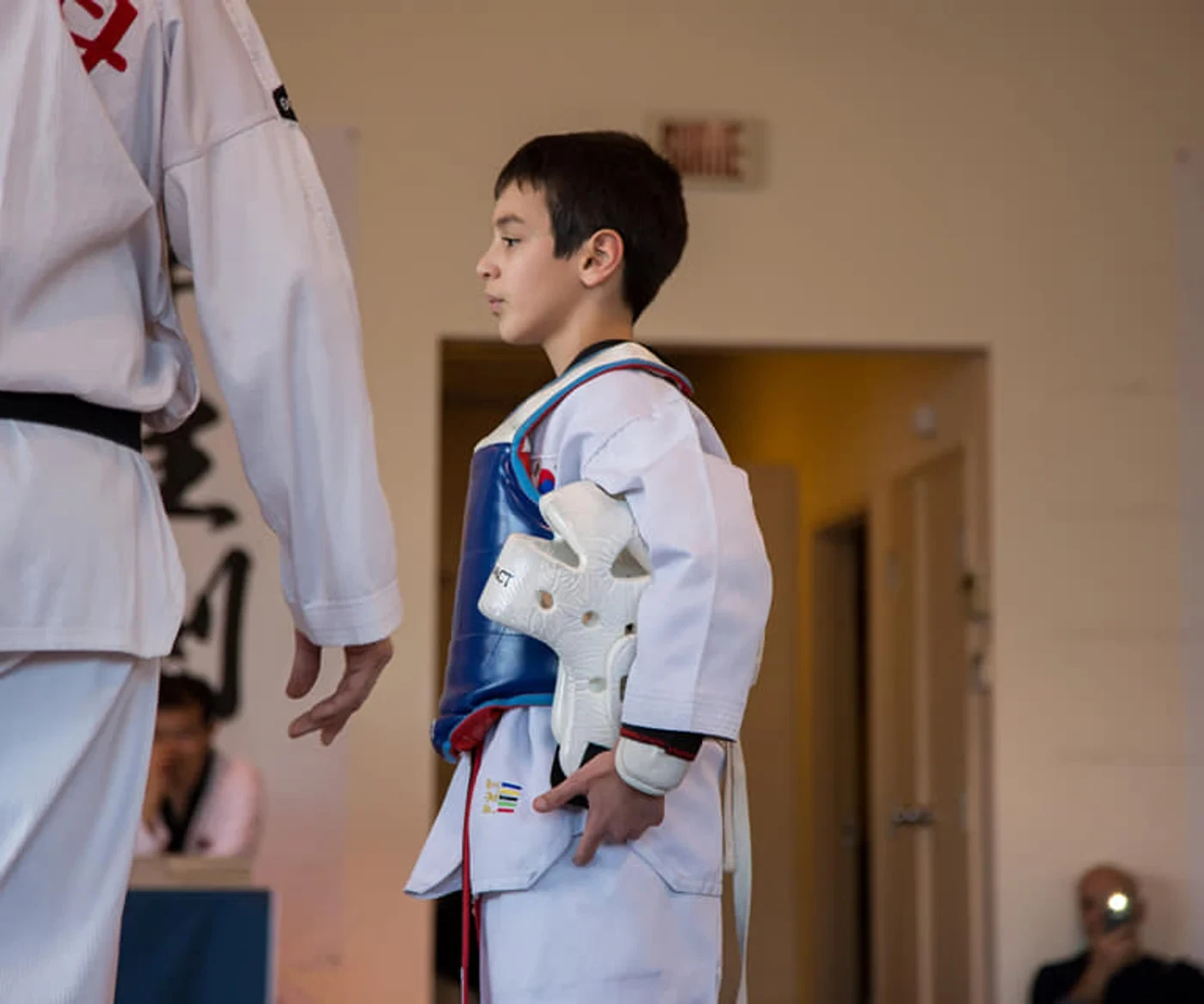 Teens developing decision-making skills in martial arts
