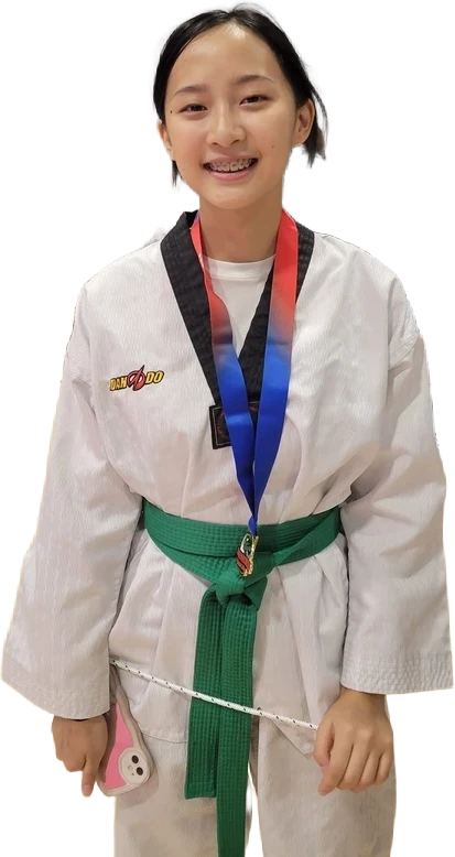 Teen martial arts student